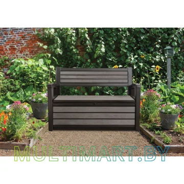 Скамья-сундук Keter Hudson Brushed Bench 235687 (коричневый) картинка 2